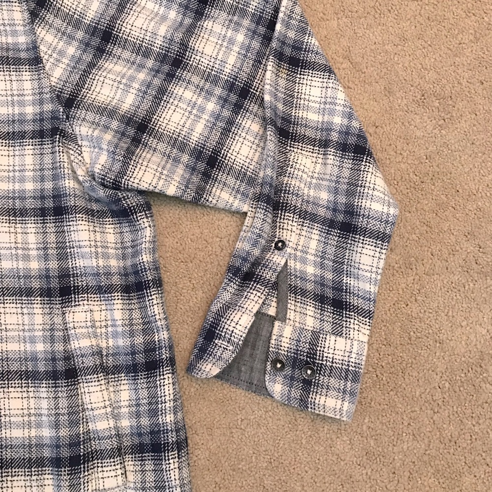 Tommy Bahama Heavyweight Flannel Shirt Mens Size XXL Plaid Blue White Cotton - Picture 8 of 14